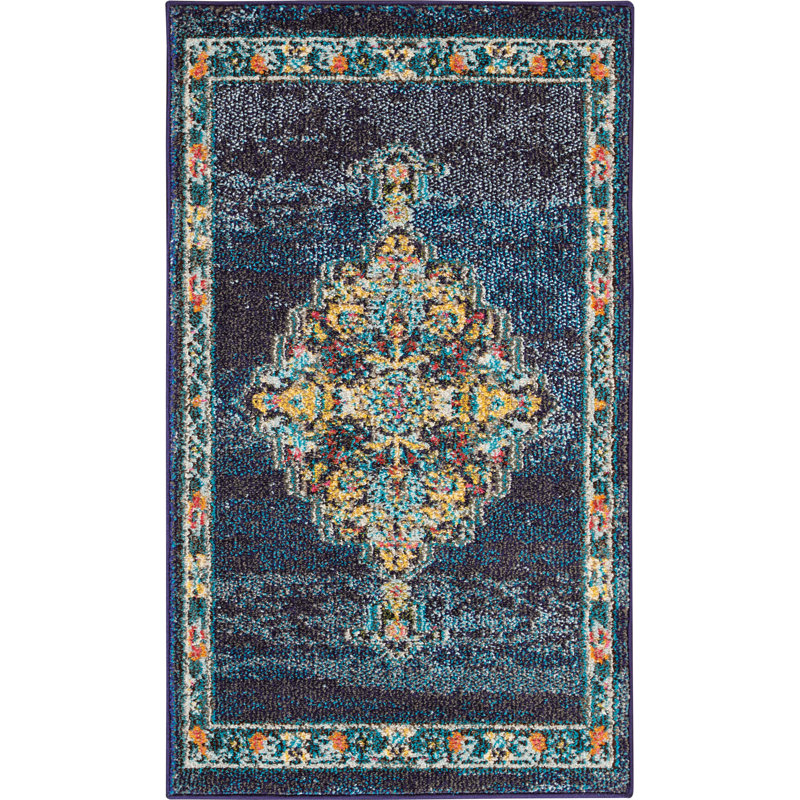 World Menagerie Lundy Performance Blue Rug & Reviews Wayfair